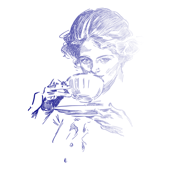 SVG Sipping tea