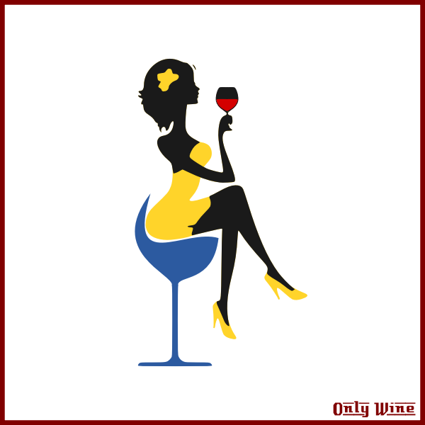 SVG Sipping wine