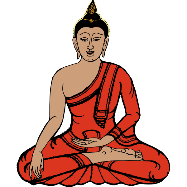 SVG Sitting Buddha