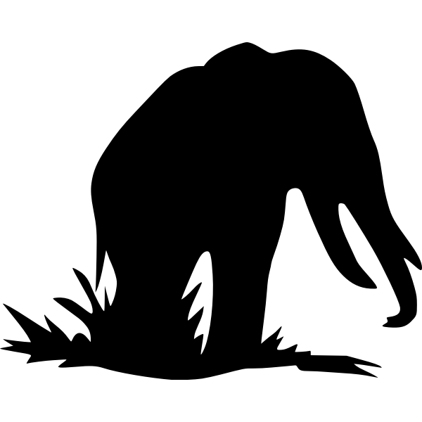 SVG Sitting elephant silhouette