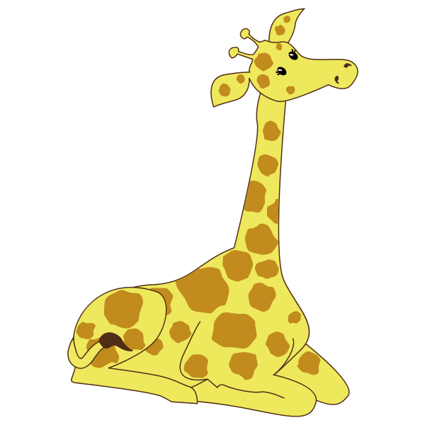 SVG Sitting giraffe
