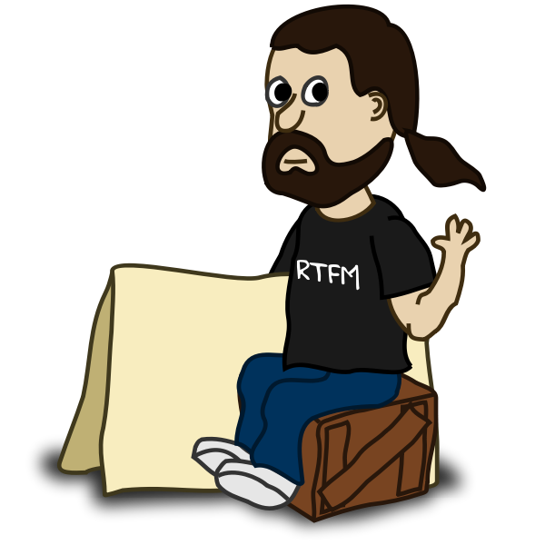 SVG Sitting man comic character vector image