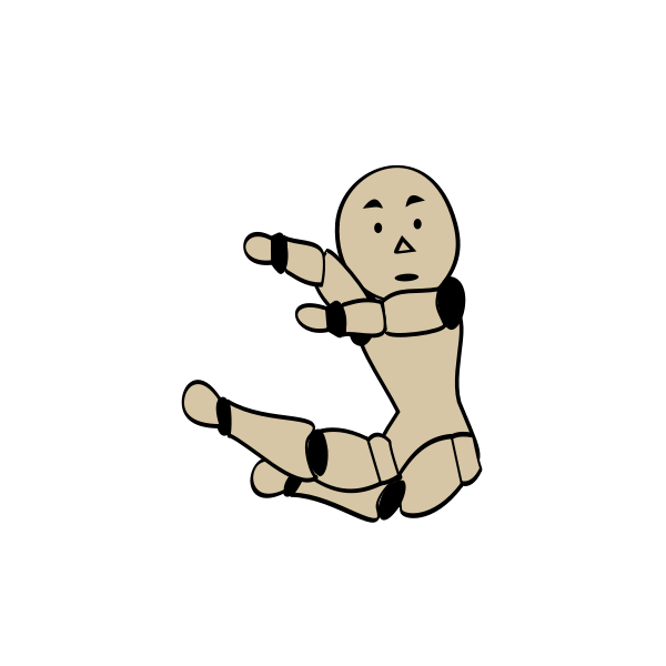 SVG Sitting mannequin