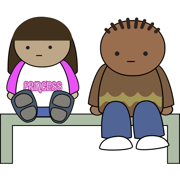 SVG Sitting on a bench