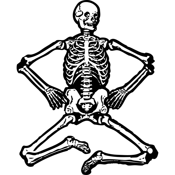 SVG Sitting skeleton vector graphics