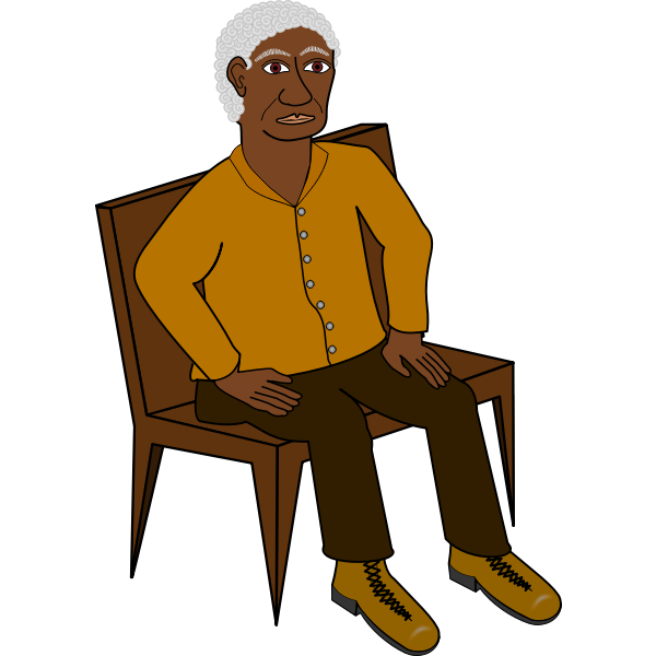 SVG Sitting wise man
