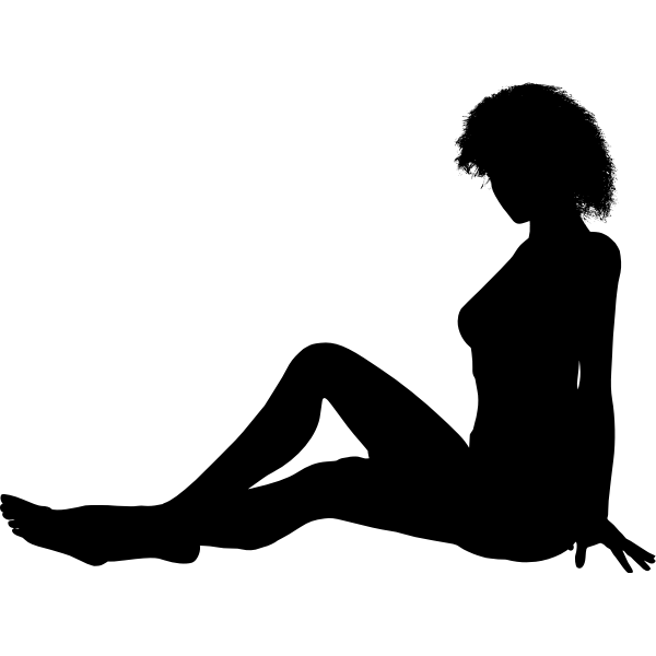 SVG Sitting woman