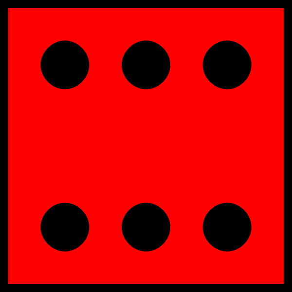 SVG Six dots on red background
