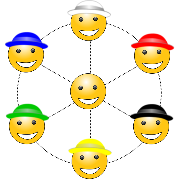 SVG Six hats to thinking vector image