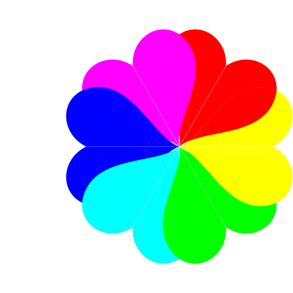 SVG Six Heart Flower