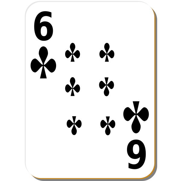 SVG Six of clubs vector graphics
