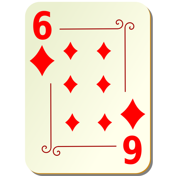 SVG Six of diamonds vector drawing