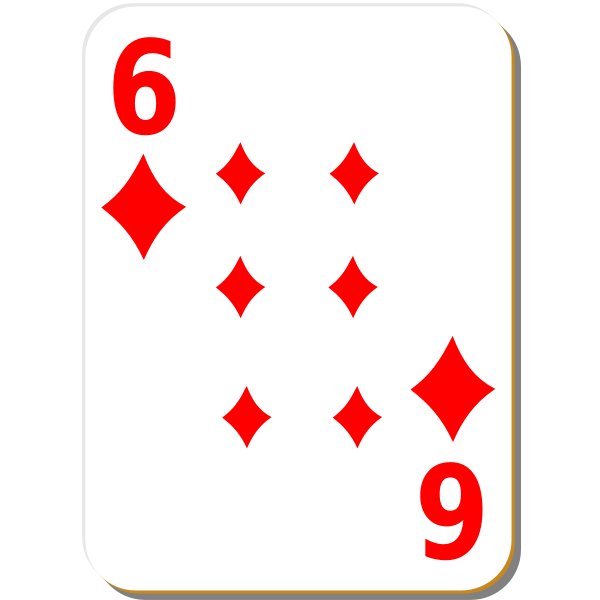 SVG Six of diamonds vector image