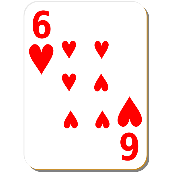 SVG Six of hearts vector graphics