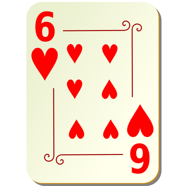 SVG Six of hearts vector graphics