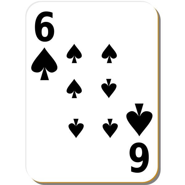 SVG Six of spades playing card vector image