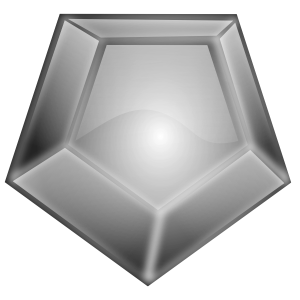 SVG Six sides shiny gray diamond vector illustration