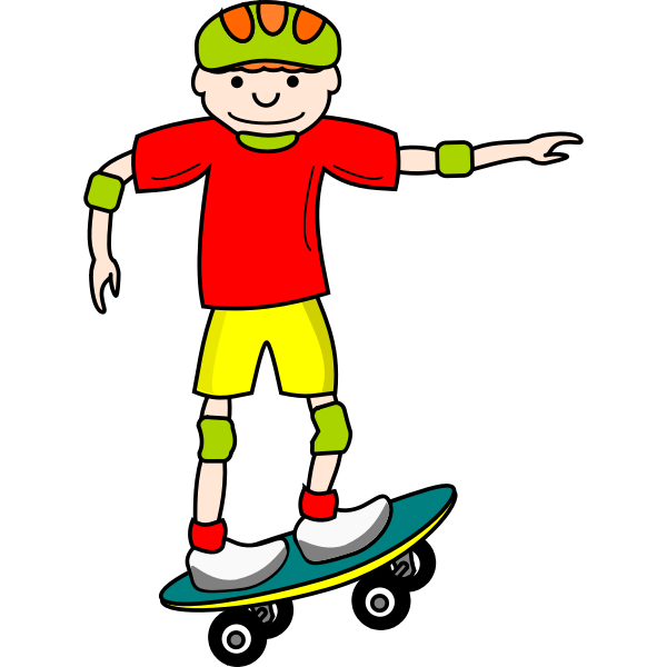SVG Skateboard kid vector