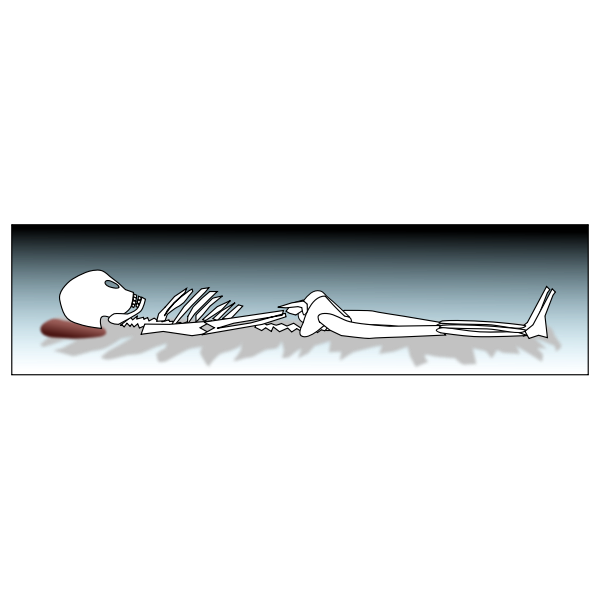 SVG Skeleton in coffin