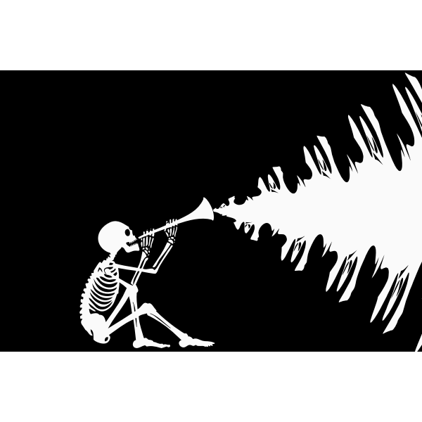 SVG Skeleton with flute