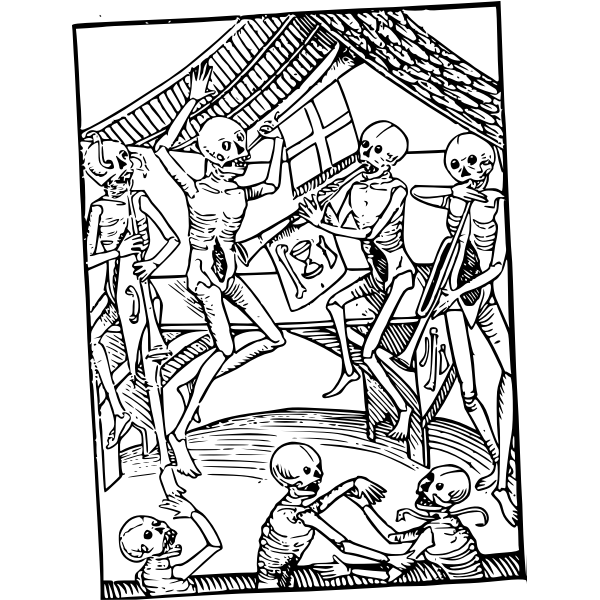 SVG Skeletons dancing