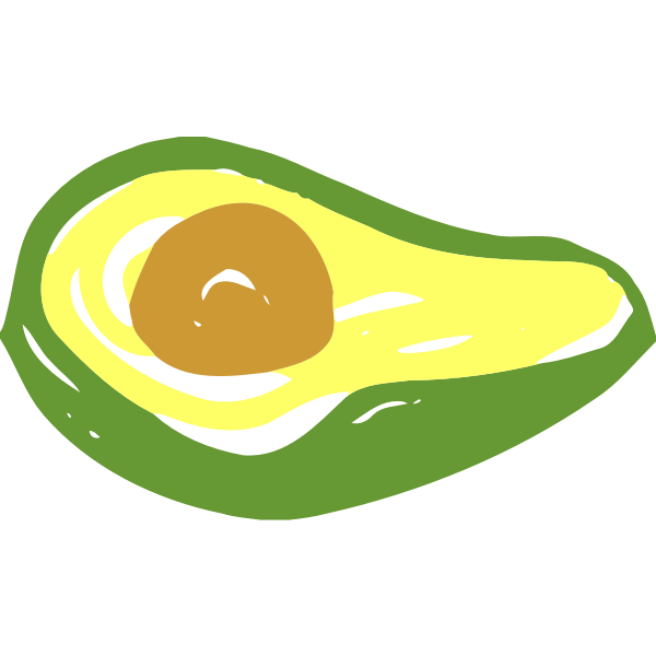 SVG Sketched Avocado