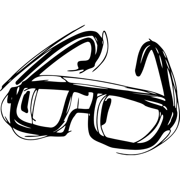 SVG Sketched glasses in black color