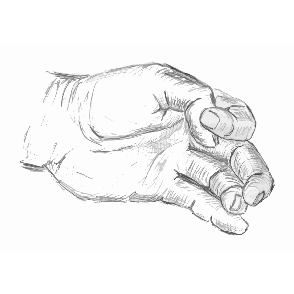 SVG Sketched hand of a man
