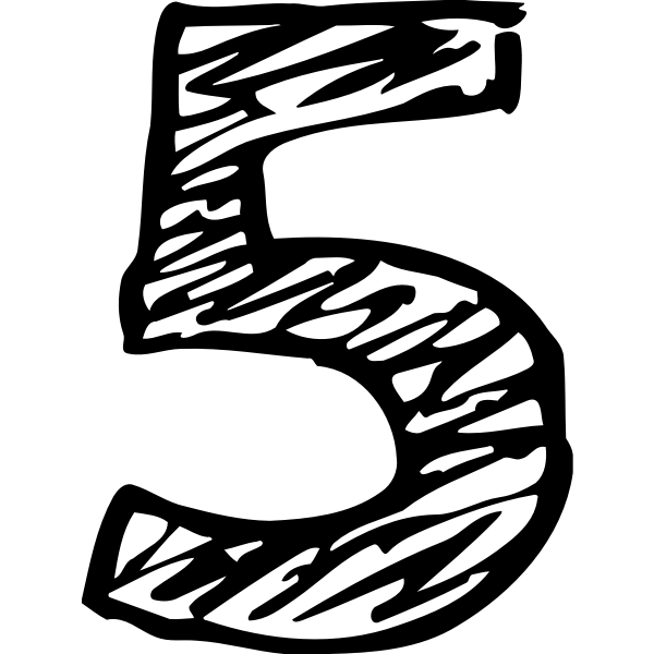 SVG Sketched number 5