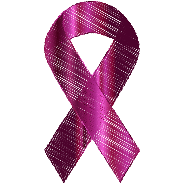 SVG Sketched Pink Ribbon