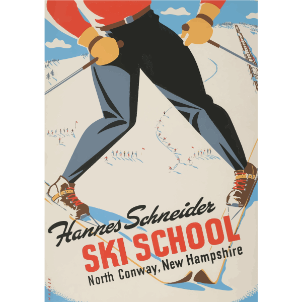 SVG Ski school poster