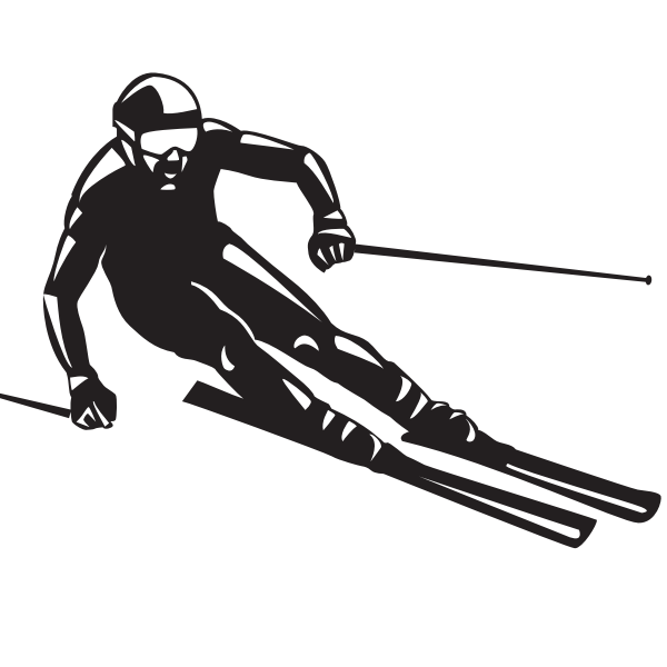 SVG Skier silhouette clip art