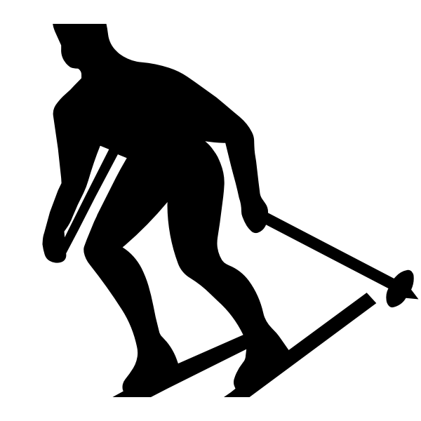 SVG Skier Silhouette Vector