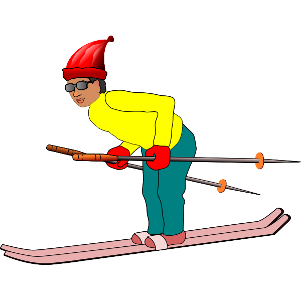 SVG Skier vector image
