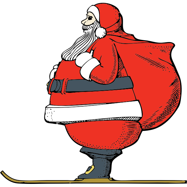 SVG Skiing Santa