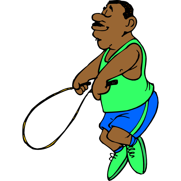 SVG Skipping rope man vector image