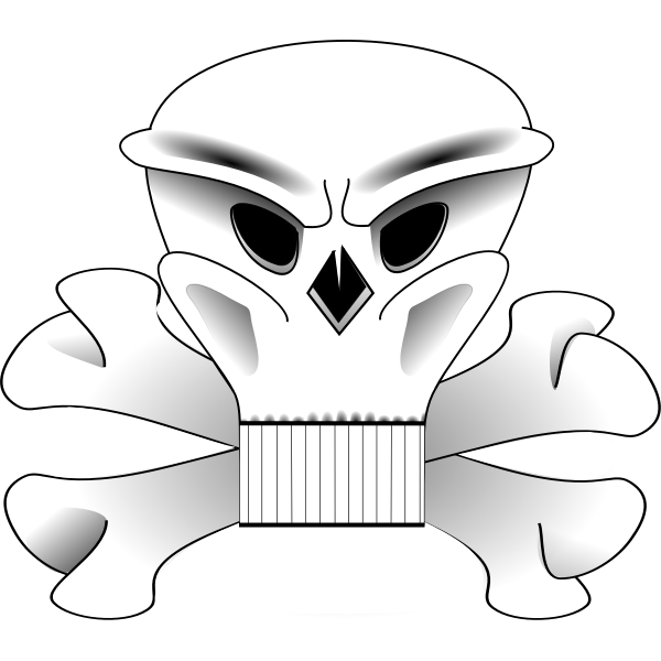 SVG Skull and bones vector image