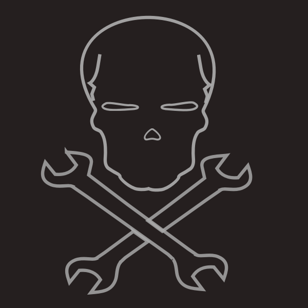 SVG skull and cross wrenches
