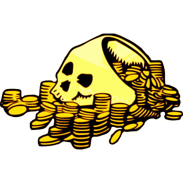 SVG Skull and Money Vector