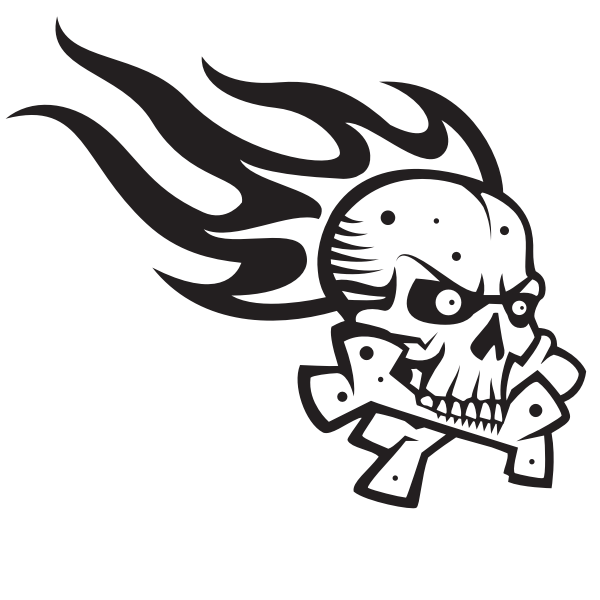 SVG Skull in flames