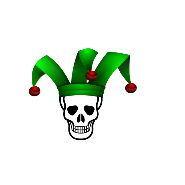 SVG Skull jester vector image