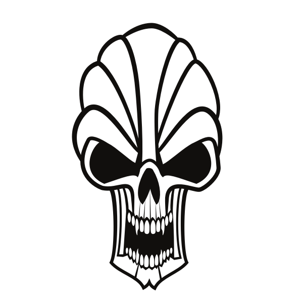 SVG Skull monochrome clip art