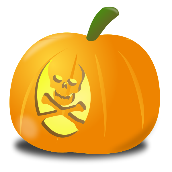 SVG Skull pumpkin vector clip art
