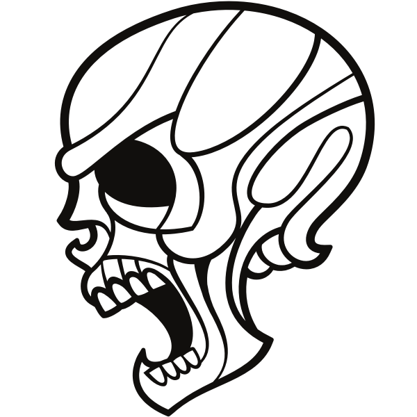 SVG Skull silhouette clip art
