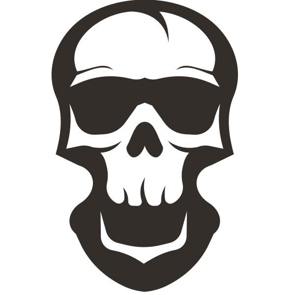 SVG Skull silhouette cut file