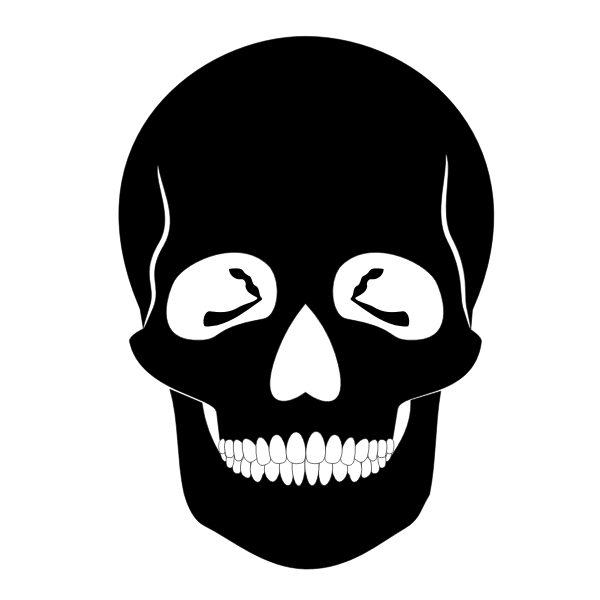 SVG Skull silhouette drawing