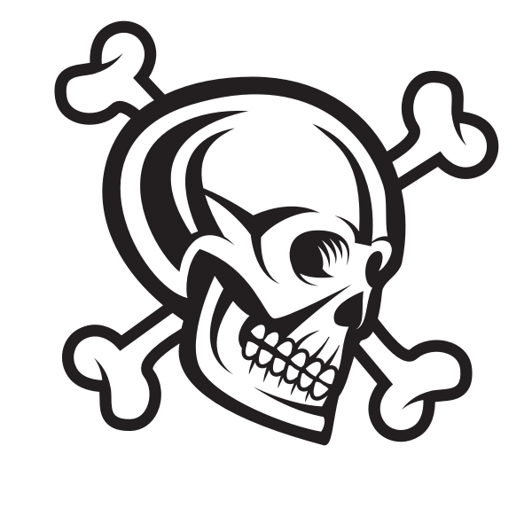 SVG Skull silhouette graphics