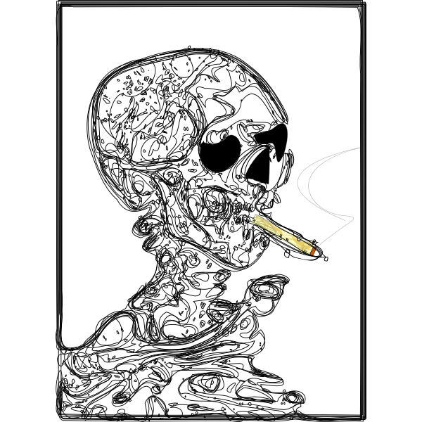 SVG Skull Smoking