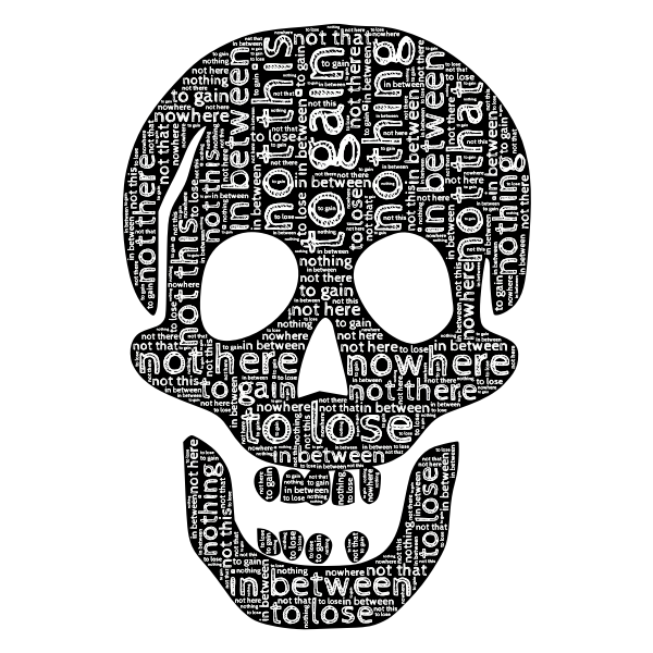 SVG Skull typography