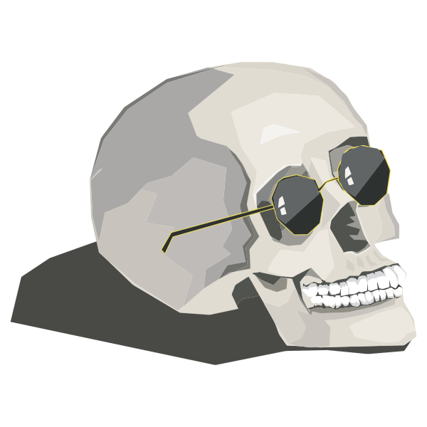 SVG Skull wearing sunglasses
